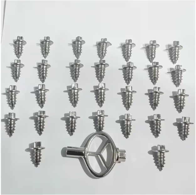 30pcs Trident Ice Fishing Boot Studs